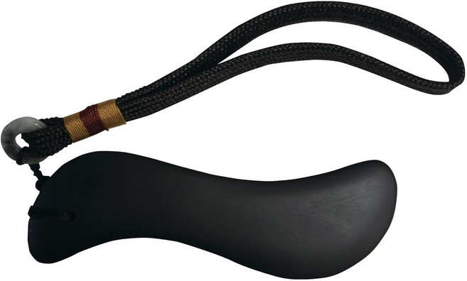 砭石S形按摩錐, 黑色, 1個