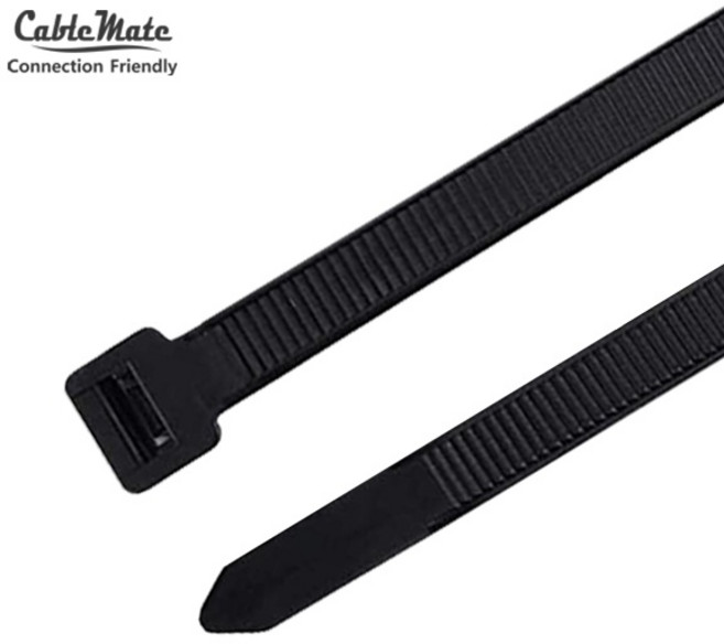 케이블메이트 케이블타이 100개 UN-200STB [대/200mm] [블랙], 1개