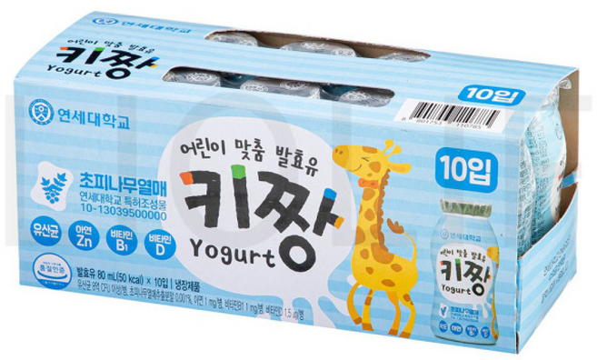 연세키짱 요구르트 어린이맞춤 발효유 요구르트, 20개, 80ml