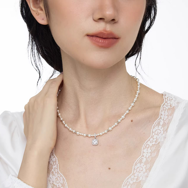 Ramlove 천연 담수 진주 화이트 GRA 인증 소피아 진주 목걸이 사치품 선물 CJR-SSZ018