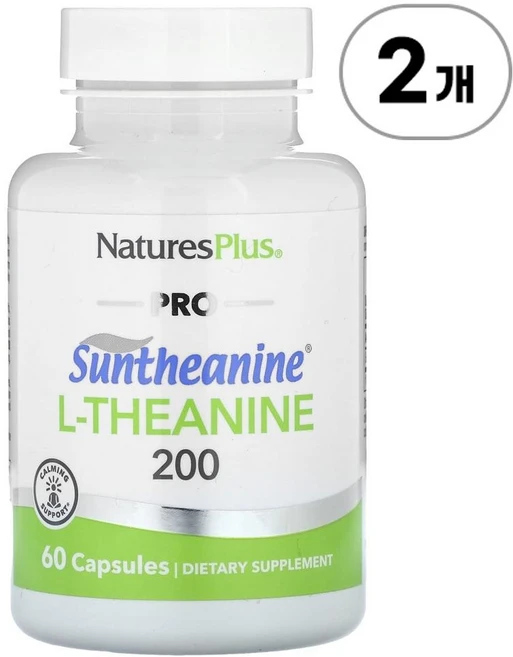 네이처스 플러스 프로 선테아닌 L-테아닌 100mg NaturesPlus Pro Suntheanine L-Theanine 200 100 mg 60정 - 쿠팡