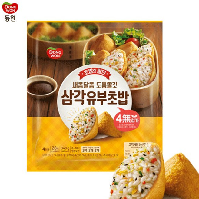 [다만세푸드] 동원 삼각 유부초밥 340g, 1개