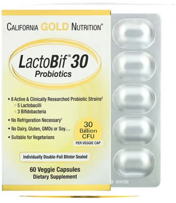 캘리포니아골드뉴트리션 LactoBif Probiotics 유산균, 60정, 2박스 - 쿠팡