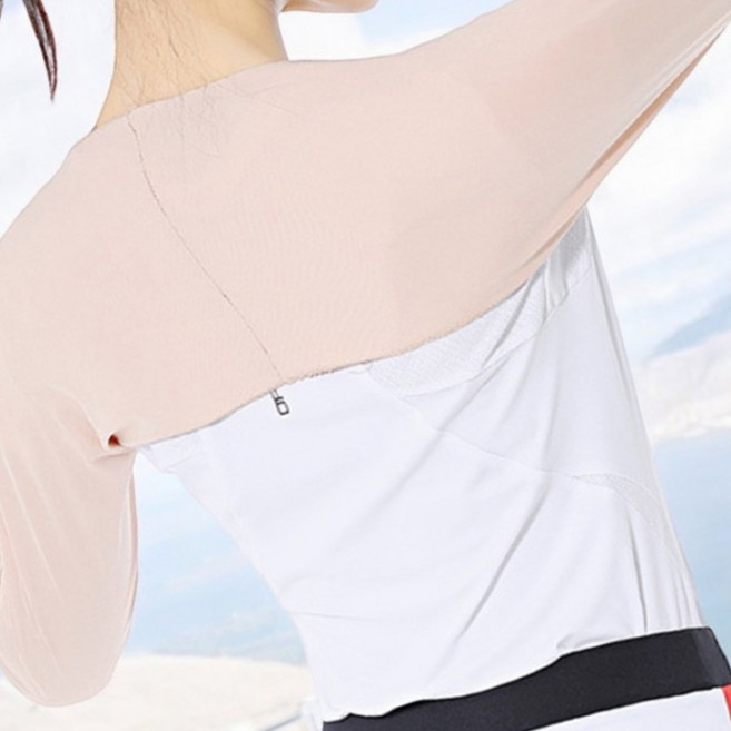 고신축 헐렁한 팔 토시 입는 일체형 손 볼레로 스킨색 차량용 쿨 살색 골프 여름 자외선차단 손등 가리개, 스킨