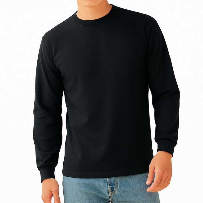 무지 18수 긴팔 티셔츠 기본 면티 쭉티 흰티 트리플에이 1304