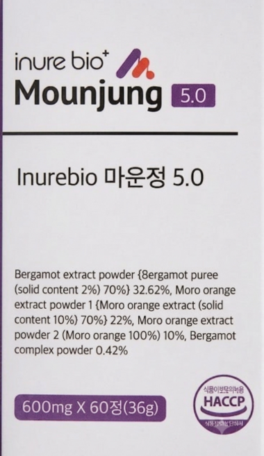 [강력버전] 마운정 5.0 베르가못 미국 다이어트, 6개, 60정