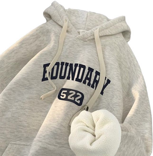 바운더리 기모 후드티 루즈핏 맨투맨 빅사이즈