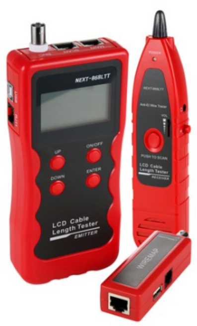 넥스트유 RJ45 / RJ11 / BNC / POE Cable Length 테스터기 세트 NEXT-868LTT, 컬러믹스, 2세트