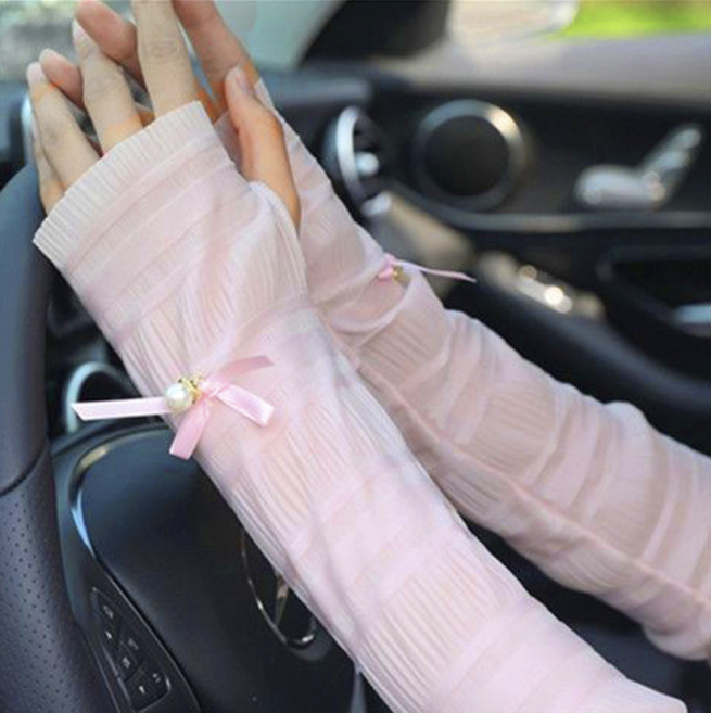 여름 자외선 차단 여성 운전 냉감 아이스 쿨토시 팔토시 햇빛가리개, 핑크, 1개