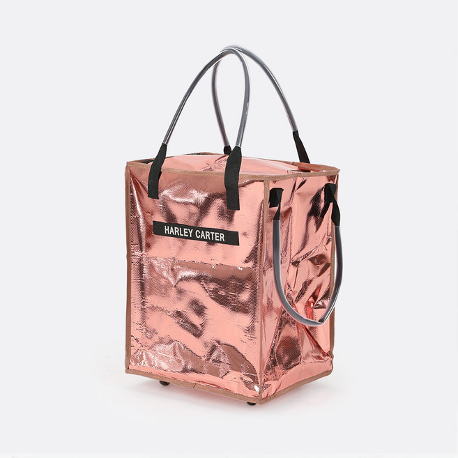 Harley Cater 할리카터 시장바구니 캐리어 롤링카트 여행보조가방 롤링백 토트백 쇼핑가방, 샴페인골드