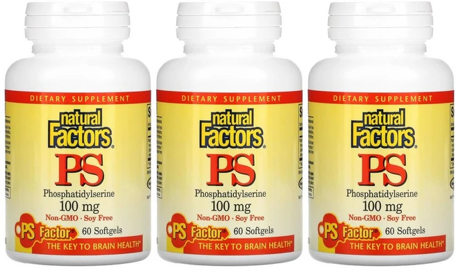 내추럴팩터스 포스파티딜세린 포스타디딜세린 100mg 60정 3병 포스파디딜세린 PS, 3개 - 쿠팡