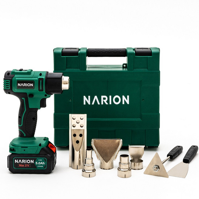 [나리온] 무선 열풍기 히팅건, 3.0Ah 배터리 풀세트, 1개