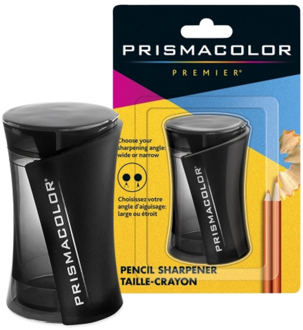 프리즈마 2홀 연필깎이, 블랙, 1개