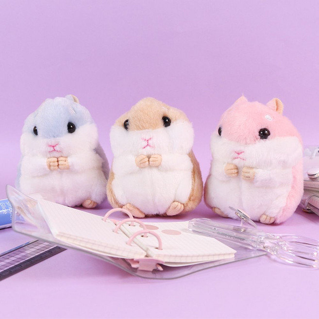 귀여운 햄스터 햄찌 키링 인형 11cm/동물 햄토리 봉제+sul3030 ea sul*187NH
