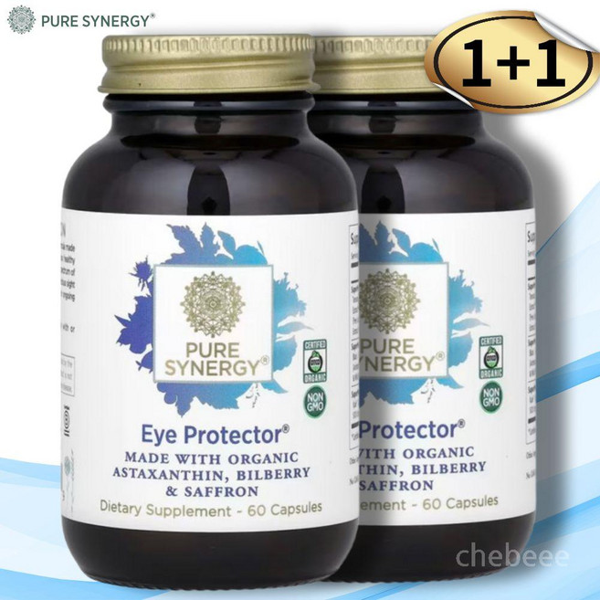 퓨어시너지 아이 프로텍터 60캡슐 2병 루테인 아스타잔틴 구기자 폴리페놀, 2개, 60정