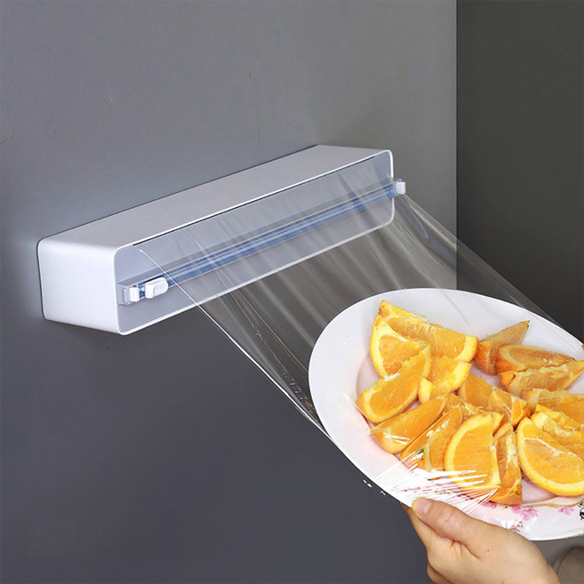 홈바내쓰 접착식 주방 랩 커터기 호일 커팅기, 1개, 그레이, 1단