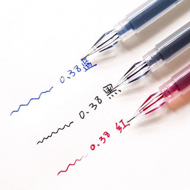 中性筆 0.38mm 鑽石筆頭, 1個, 新升級加量：1支藍色,鑽石筆【0.5mm】老師推薦