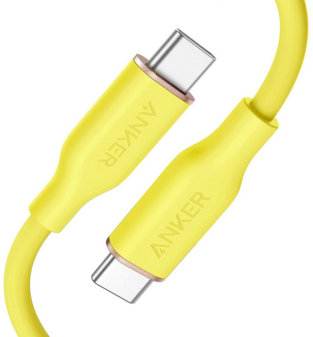 앤커 파워라인3 플로우 USB-C to C 케이블, 180mm, 크림 옐로우, 1개