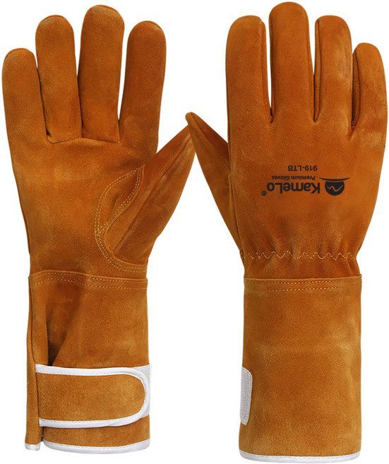 카멜로 KameLo 용접 샌딩 바베큐 캠핑 레저 DIY 장갑 919-LTB, 1세트