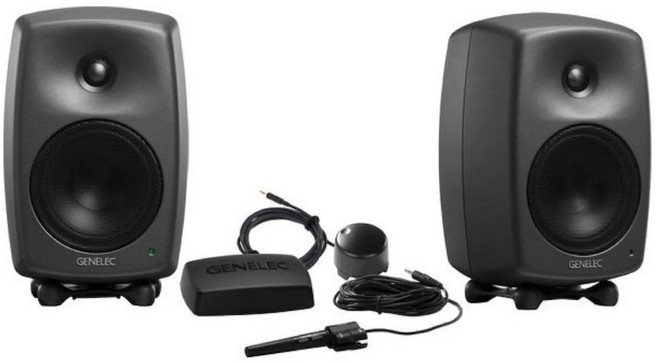 Genelec 8330 Pack 黑 灰 白 金屬 5吋 監聽喇叭 智能校正 套裝 GLM Kit+9310 五年保固, 灰色Pack