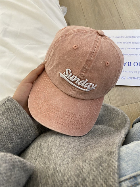 일본식 워싱 구제 스냅백 모자 여자 얼굴 생김새 봄여름 차양 캡 모자 남자 커플패션