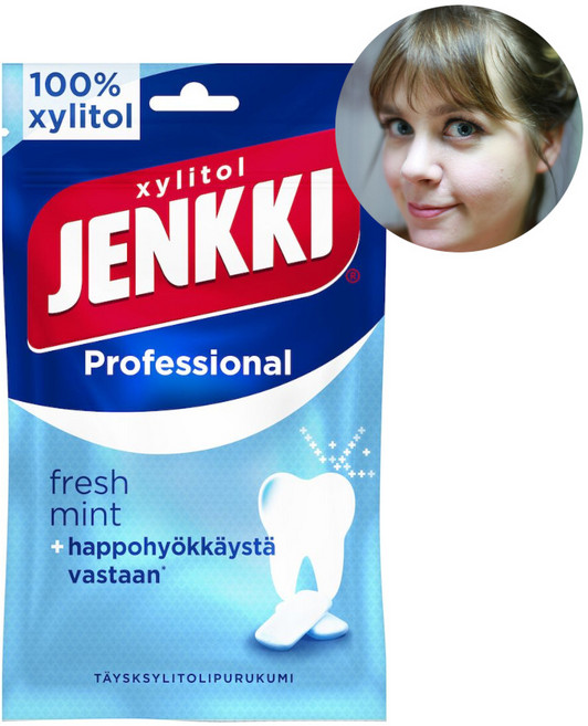 핀란드 옝키 프로페셔널 자일리톨 껌 프레시민트 90g, 2개