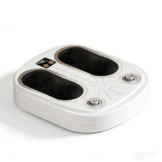 全自動腿部按摩器 足療機 腳底按摩神器, 一台, 白色