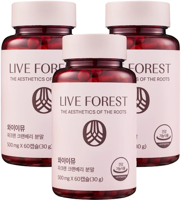 라이브포레스트 와이이뮤 요로 케어, 3박스, 60정 - 쿠팡