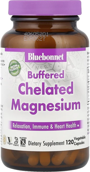 Bluebonnet Nutrition 완충형 킬레이트화 마그네슘 베지 캡슐 120정, BluebonnetNutrition완충형킬레이트화마그네, 1개 - 쿠팡
