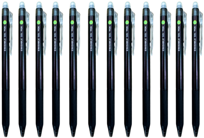 비툰 지워지는 볼펜 0.5mm 블랙, 12개, 검정