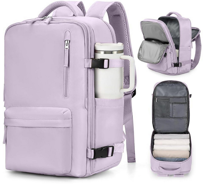 VGCUB 대형 여행 작업 비즈니스 백팩 기내용 승인 노트북 여성용 남성용 Mochila de Viaje 퓨어 핑크. 라지 389579, 퍼플