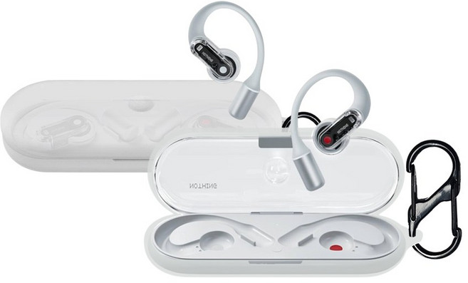 낫싱 이어 오픈 컬러 하우징 슬림핏 일체형 케이스, 매트 클리어, 1개