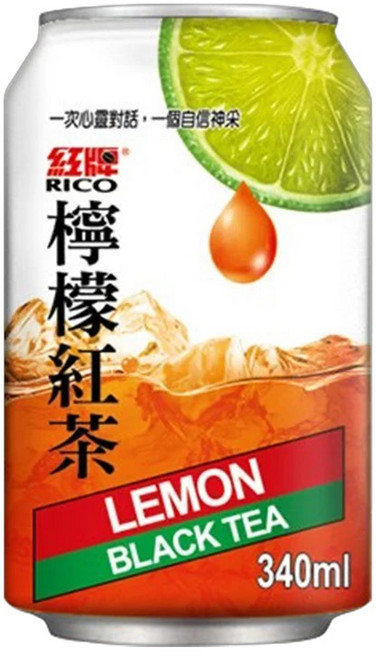 RICO 檸檬紅茶 340ml, 1個, 24個裝