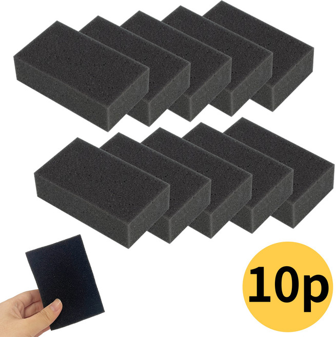 GLOW 미용실 스펀지 얼굴 머리카락 털이 헤어 스폰지, 10개, 블랙