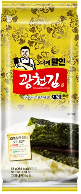 광천김 3대째 달인 광천김 재래 식탁김(대) 55g x 20봉, 20개