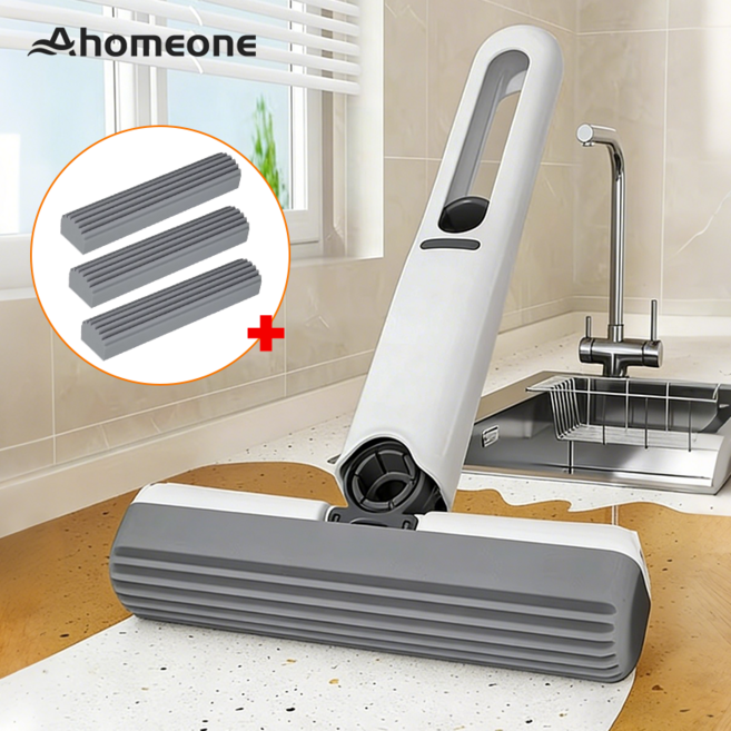Ahomeone 밀대걸레 미니 손세탁 필요 없음 바닥청소밀대걸레 가정용, 1세트