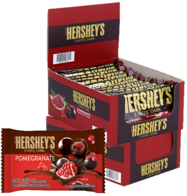 허쉬 다크초콜릿 석류, 38g, 24개