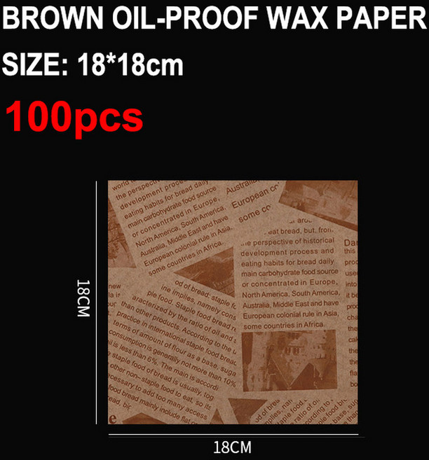 식품 베이킹용 기름 방지 왁스 종이 바비큐 버거 프라이 베이킹 흡수 주방 액세서리 50 100