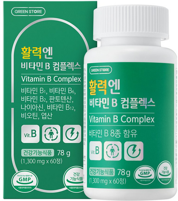그린스토어 활력엔 비타민B 컴플렉스 78g, 1개, 60정