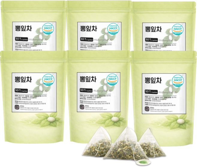 하늘정연 국산 말린 뽕잎차 티백 상엽차 뽕입 뽕나무 잎 상지차 생분해 삼각티백 식약처 HACCP 인증, 60g, 1세트, 300개입