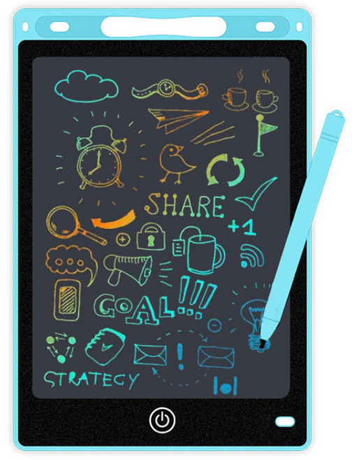 兒童液晶手寫板 塗鴉繪畫板, 【升級大號】12寸藍★彩色護眼屏