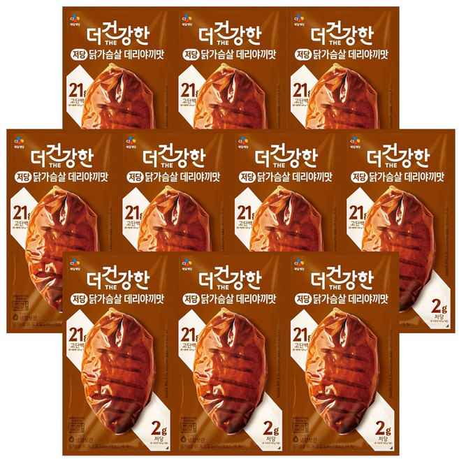 더건강한 저당 닭가슴살 데리야끼맛, 10개, 120g