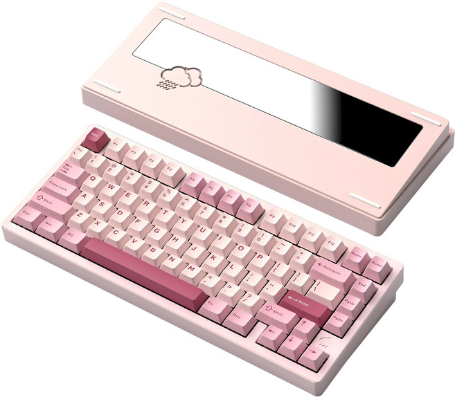 레이니 75 3모드 기계식 유무선 키보드, 핑크, 바이올렛축, 제조사축