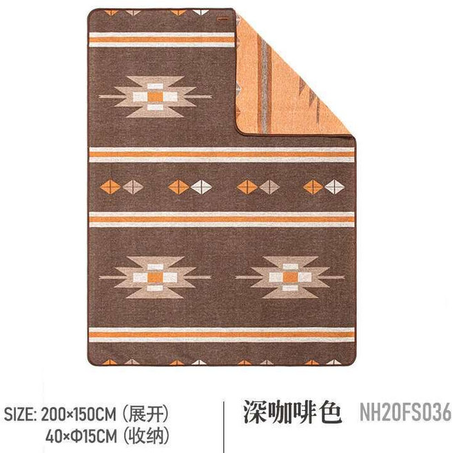 네이처하이크 양모 담요 야외 캠핑 두꺼운 따뜻한 카펫 숄, 01 Coffee