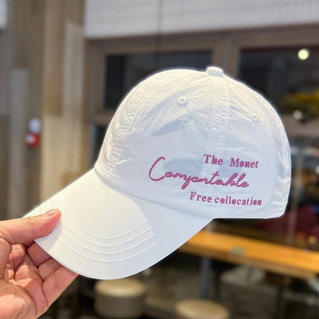 히트앤씨 4134 바스락 레터링 야구모자 여성 물놀이 수영장