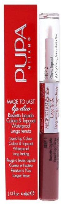 뿌빠 Pupa Made To Last 립 듀오 - 010 빈티지 핑크 밀라노 여성용 3.7g 0.12온스 립스틱, 1개