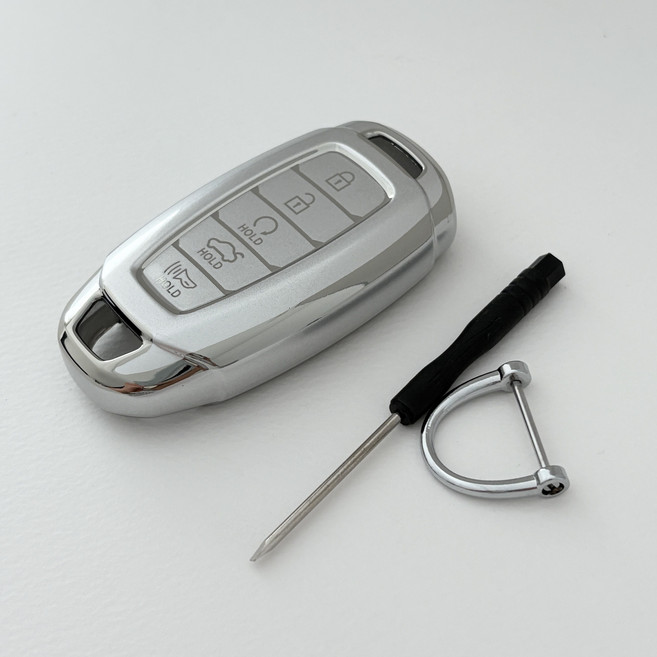 럽메이드 현대 호환 그랜져IG 올뉴아반떼 CN7 팰리세이드 스마트 키케이스 4버튼 5버튼 키홀더 차량용품, H-05