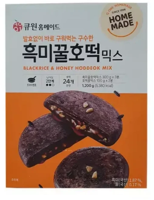 큐원 흑미 꿀호떡믹스 400g x 3입 / 배송, 1개