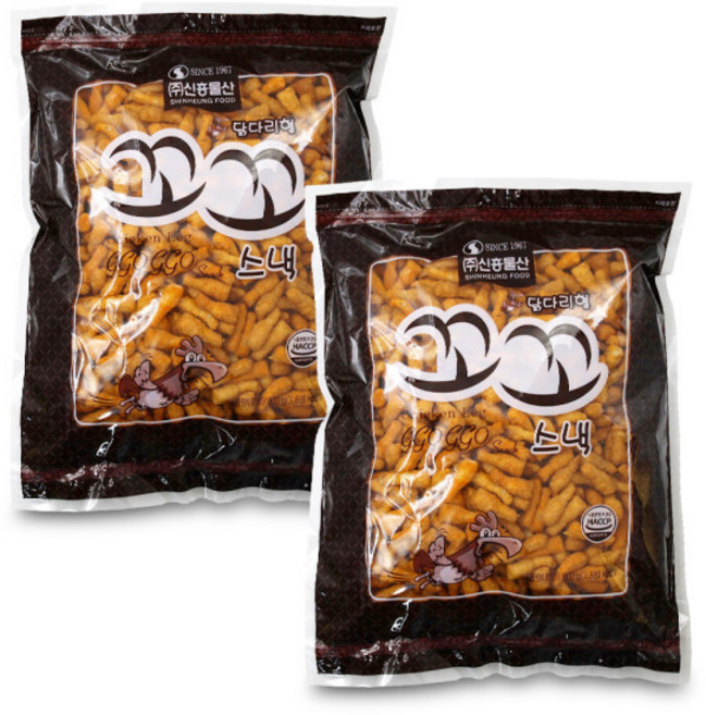 (무)신흥제과 닭다리형꼬꼬스낵(실온 800g)X2개, 800g, 2개