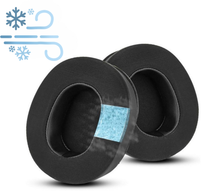 Razer 블랙샤크 V2 / V2 Pro / V2 X 이어 패드 쿠션 호환 커버 교체 헤드셋 헤드폰 스펀지 수리, 1세트, 쿨링